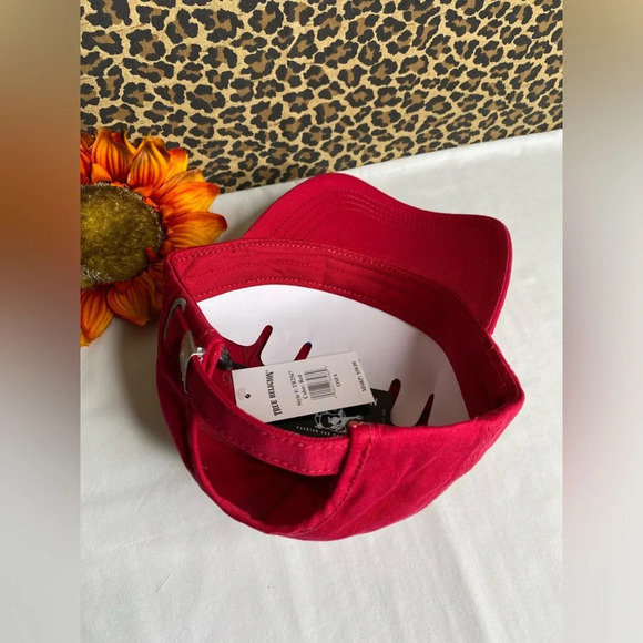 🦋B2G1🦋TRUE RELIGION Red Rainbow TRUE Adjustable Baseball Hat | OSFA | - Picture 4 of 8